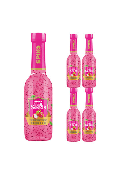 SPIKO Basil Seeds Ejder Meyve Aromalı Fesleğen Tohumlu İçecek 4 Adet