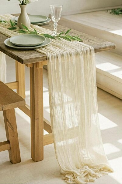 Gülce Home Collection Sofia Tül Runner Masa Örtüsü I Düğün,Nişan,Doğum Günü,P...