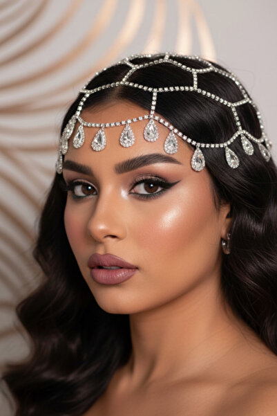 shop إكسسوار شعر كريستالي على شكل قفص - إكسسوار شعر متدلي بقصة ماركيز - مجوهر...