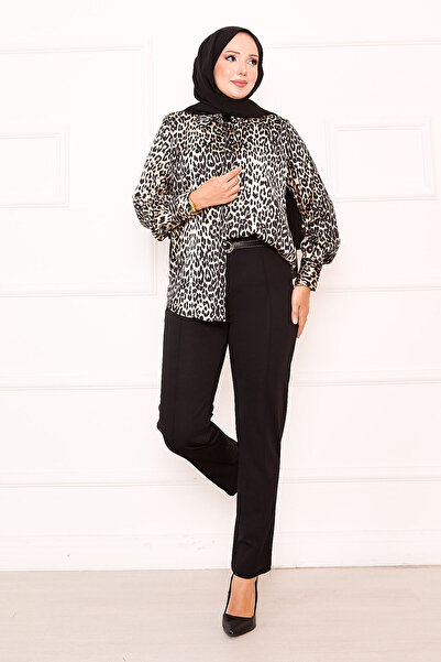 EBRUTESETTÜR piped Hijab Pants Black