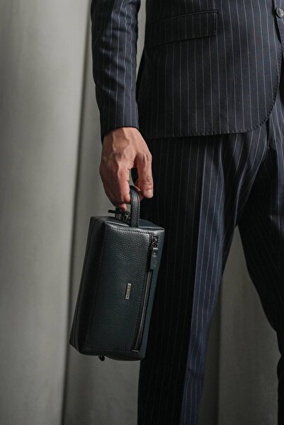 DERKON Ovax Genuine Leather Handheld Portfolio Men's Bag