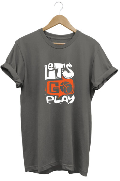 onsrawear Lets Go Play Basketball Printed Unisex Basic 100% Cotton T-Shirt