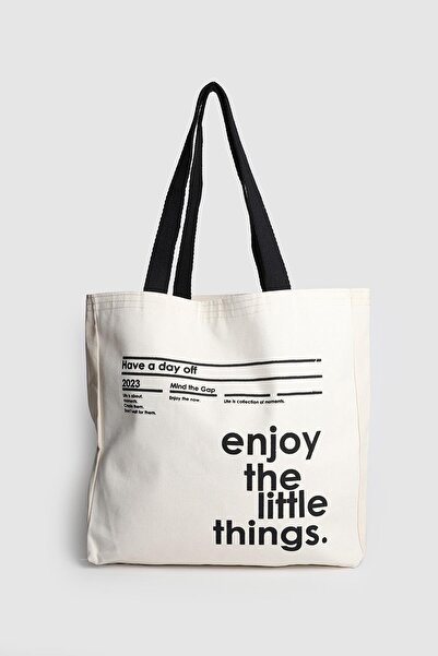 Store حقيبة قماش منقوشة نسائية