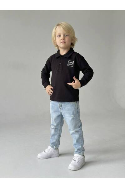 Alvadonna Polo Neck T-Shirt Denim Jeans Set