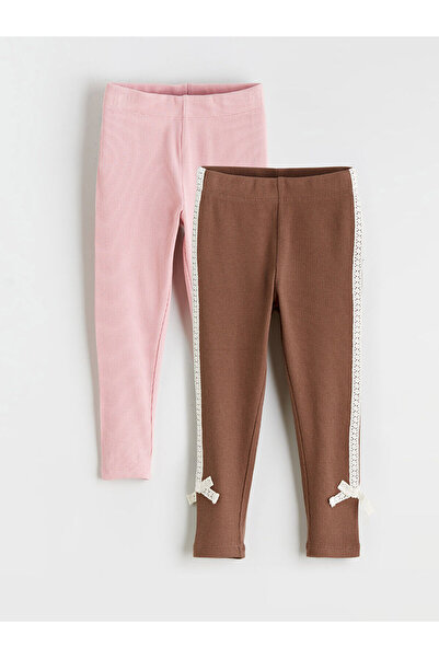 LC Waikiki Κοριτσίστικα κολάν με ελαστική μέση Peak New Season, Συσκευασία 2 ...