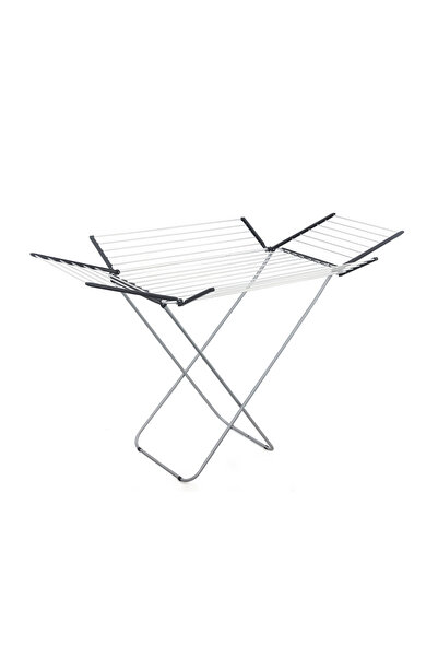 Cuisine Art 25M Aluminium Cloth Dryer with Iron Legs – Black, 175×55×110cm