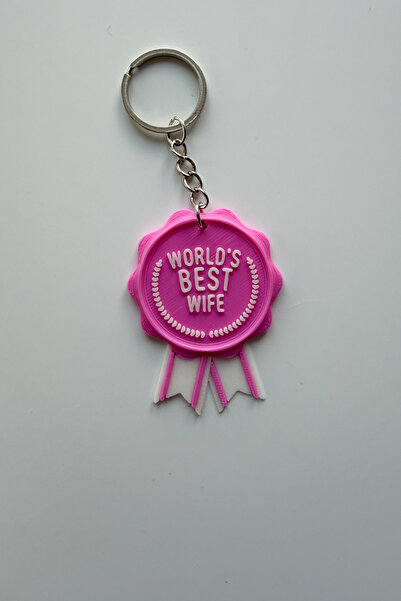 sin istanbul Breloc cu lanț de argint „Cea mai bună soție din lume”.