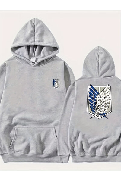 PENTHİLUS Unisex Oversized Hooded Sweatshirt. Attack on Titan Survey Corps (W...