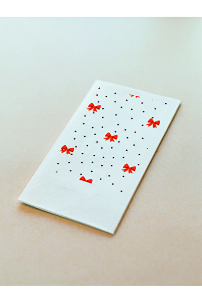 Baskı Adresi Matbaa & Promosyon Red Small Bow Polka Dot Printed Serviettes – ...
