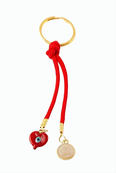 TakÇalıştır Round Glass String Keychain