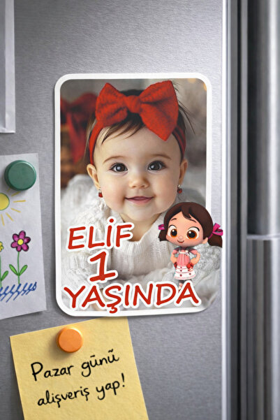 LOVE Kişiye Özel Resimli Doğum Günü Magneti Doğum Günü Temalı 8x6cm 15 adet