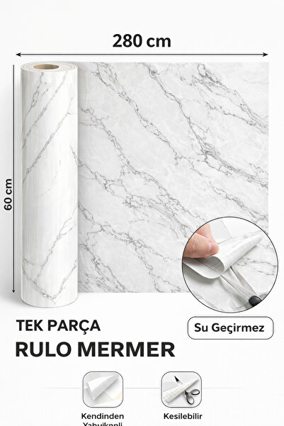UKAB DEKOR Tek Parça Rulo 1 Adet 60x280 Cm Kendinden Yapışkanlı Esnek Köpük P...