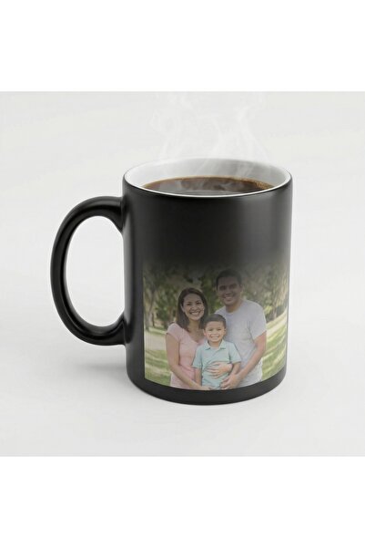 buybox Kişiye Özel Fotoğraf Baskılı Sihirli Renk Değiştiren Isıya Duyarlı Siy...