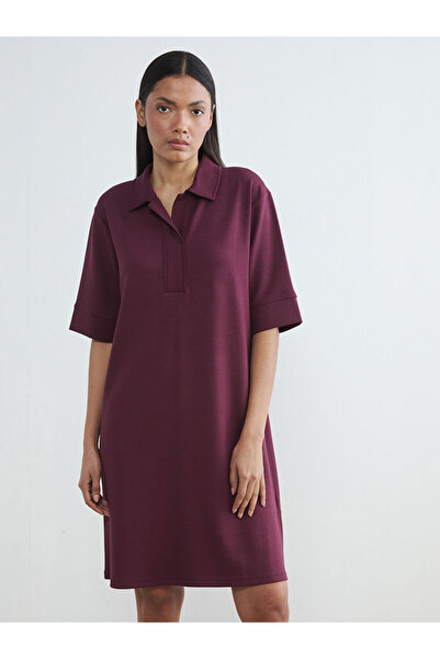 LC Waikiki Rmz Gi̇yi̇m Farkiyla Devrik Roba Yaka Soft Touch Mini Dress