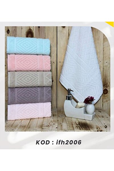 Bilmar Bukle Jacquard Soft Pyramid Patterned Hand and Face Towel 50 X 90 cm X...