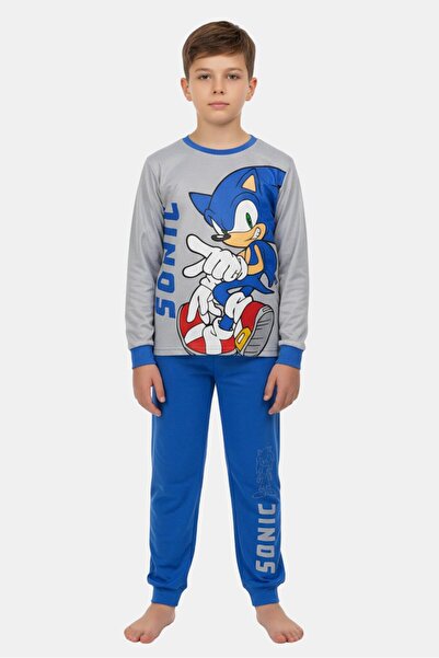 Sonic Kids Boy 2 Pieces Graphic Print Long Sleeve Top And Bottom Set, Multicolor