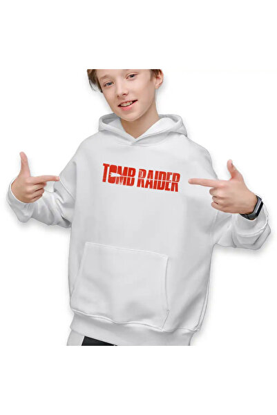 OEM Kids Boys Tomb Raider Logo Bow Arrow Lara Croft Army Sweatshirt
