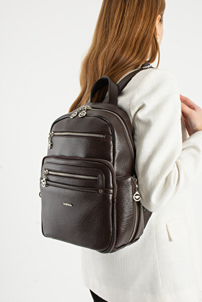 Teal Collection حقيبة ظهر فيكتوريا من الجلد الصناعي 9 لتر 35x24x11 سم متعددة ...