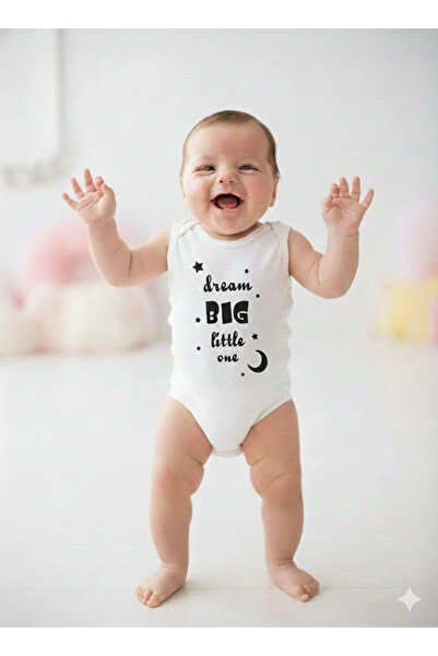 Yonca Çocuk Fantastic Baby 2929 Big Printed Suspender Bodysuit with Snap Fast...