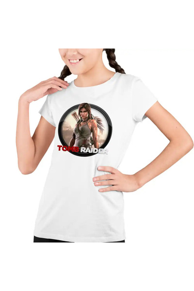 OEM Παιδικό Κοριτσίστικο T-Shirt Tomb Raider Lara Croft War με Καμουφλάζ