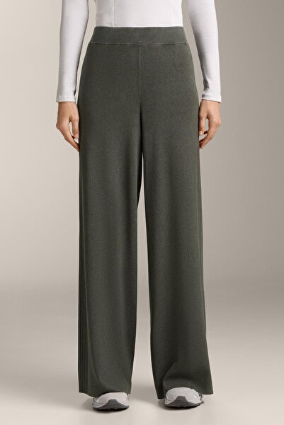 Oysho بنطلون مستقيم الساق من نسيج مضلع