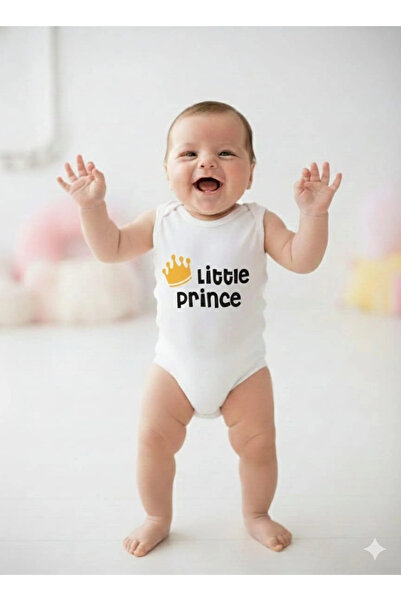 Yonca Çocuk Fantastic Baby 2929 Prince Printed Suspender Bodysuit with Snap F...