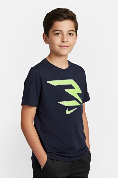 Nike 3Brand by Russell Wilson Kids Boy Graphic Print Short Sleeve T-shirt, Na...