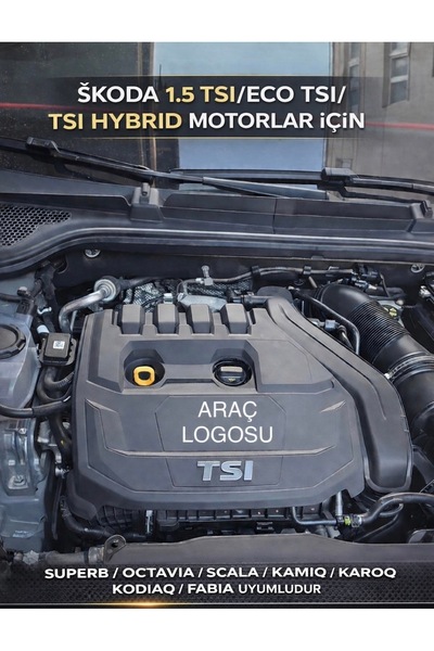 GUNTURKCAR ŠKODA 1.5 TSI MOTOR KAPAĞI / ECO TSI / TSI HYBRID uyumlu
