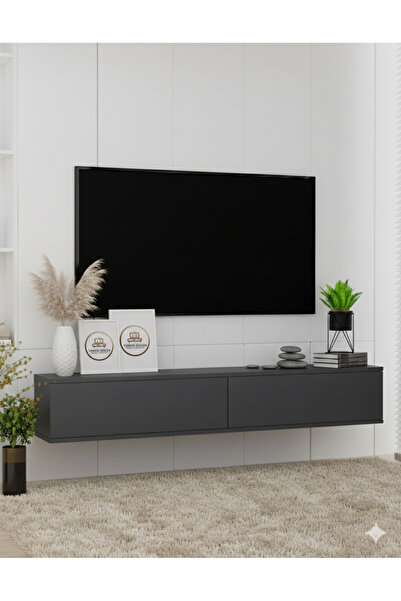 YUMEDİ DESİGN TDA1201A - ASEL DUVARA MONTAJ TV STAND , TV SEHPASI 120CM ANTRASİT