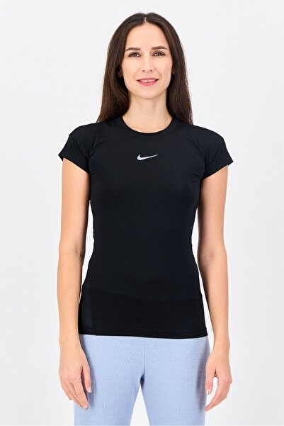 Nike Women Slim Fit Short Sleeve Running Top, Black