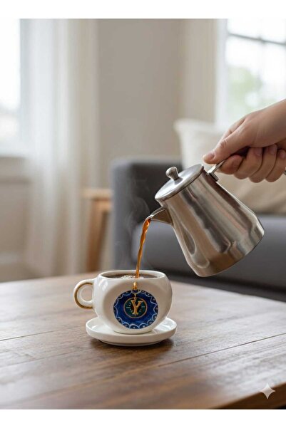 Ceresshop Handmade Letter Charmli Nazar Mug (Specify the Letter in the Messag...