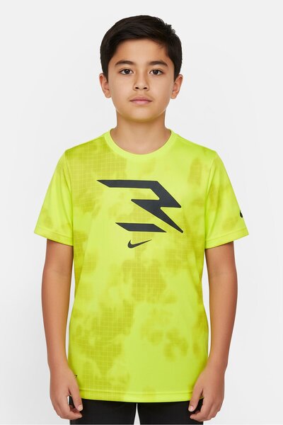 Nike 3Brand by Russell Wilson Kids Boy Brand Logo Short Sleeve Football Jerse...