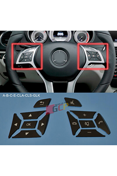 GCP German Car Parts Mercedes Direksiyon Tuş Çıkartması - W204 W212 W176 CLA ...