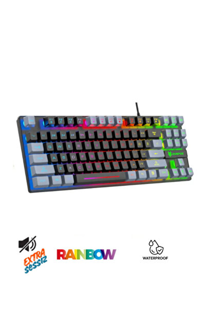 Hietech Kablolu Gaming Klavye Işıklı Suya Dayanıklı Mekanik Hisli Oyuncu klav...