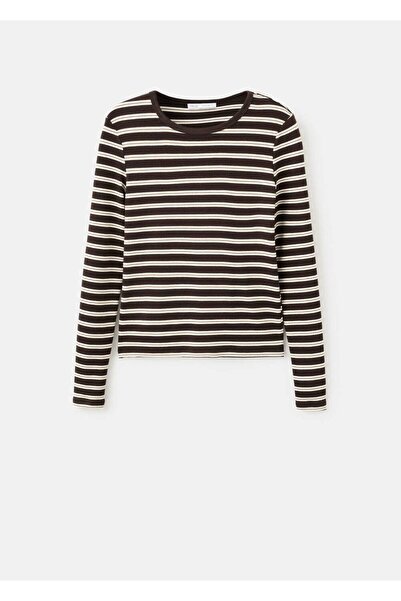 MANGO Woman Striped long sleeve t-shirt