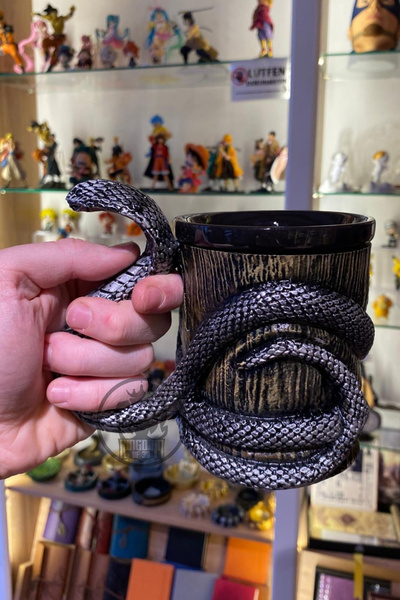 FG KONNİCHİWA Viking Horned and Viking Models Mug Hand Painted Ceramic & Poly...