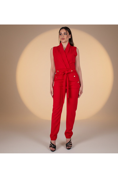 MQ Long jumpsuit with short sleeves, one-piece suit