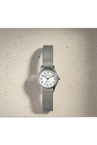 GOLDON retro hasır kordon rakamlı kol saati