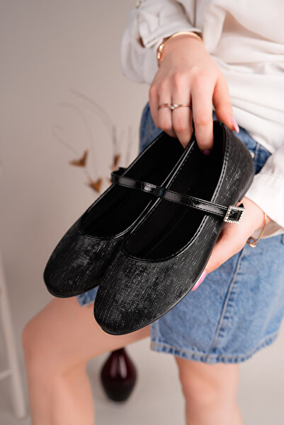 ALFHA Kadın Günlük Babet Yuvarlak Burun Balerin Babet Springs İzmir 35