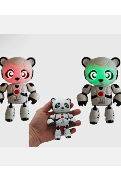 lorashop Çocuklar İçin Işıklı ve Sesli Akrobatik Panda Robot Figürü