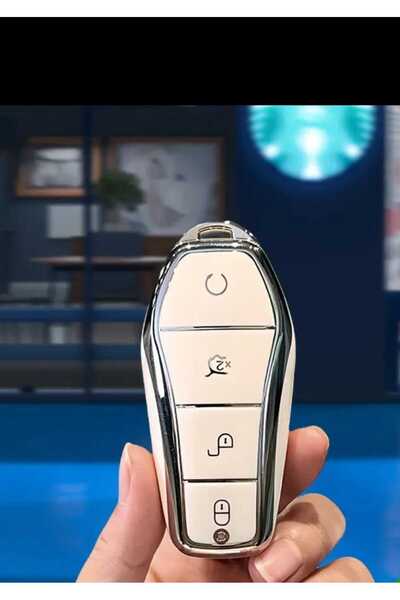 GMA KEYS Byd Atto 3 and Seal U Smart Nano Key Protection Case White Silver Si...