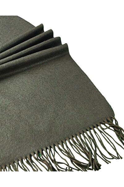 mim eşarp Thick Winter Plain Pattern Soft Textured Fringed Shawl – 50×185 cm