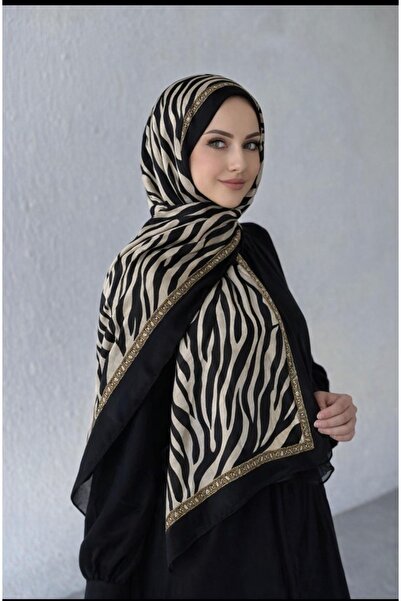ÇİĞDEM MASALSU PAMUK DESENLİ ZEBRA ŞAL