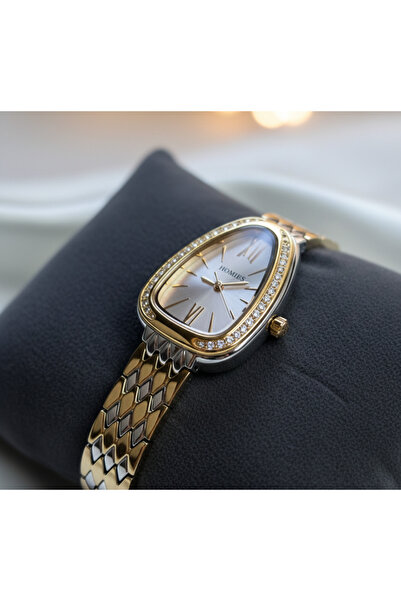 Homies Italian Design, Luxury Women's Watch with Crystal Stone and Steel Band
