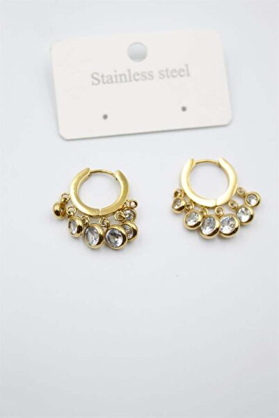 teknoparkx Steel Stone Shakira Earrings - Gold