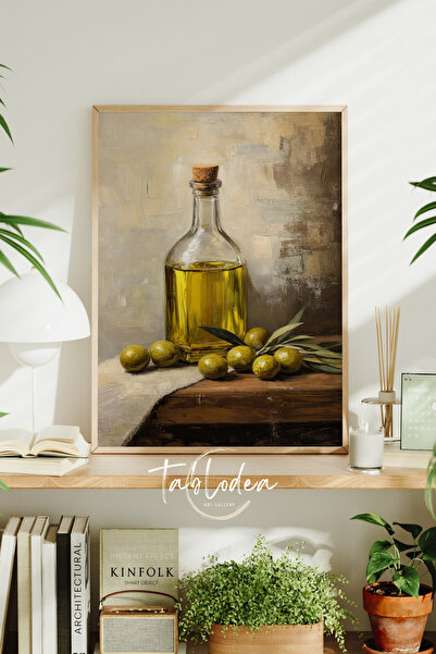 tablodea Tablou de bucătărie tematic cu măsline și ulei de măsline în stil vi...