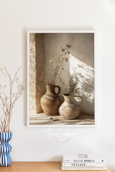 tablodea Pinterest Tarzı Seramik Vazo Çiçek Tablo su Vintage Bohem İskandinav...