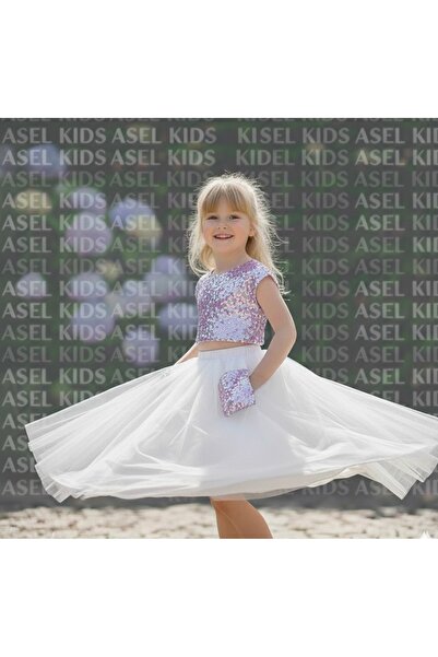 Asel Kids PAYET КРОП І СПІДНИЦЯ КОМПЛЕКТ СПЕЦІАЛЬНИЙ ДЕНЬ ДЛЯ ДІВЧАТОК ЗРУЧНИ...