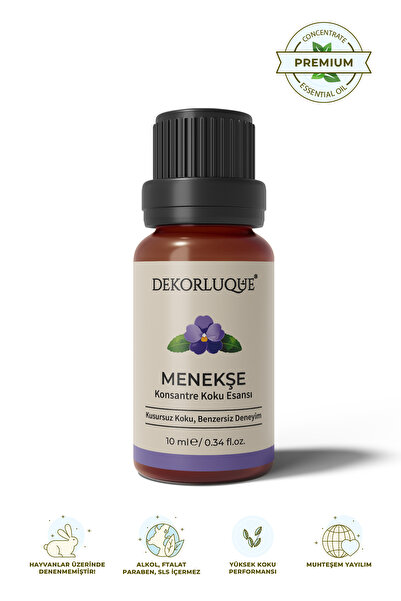 DEKORLUQUE Menekşe Oda Kokusu Esansı Hava Nemlendirici Difüzör Buhurdanlık Kü...