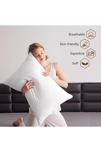 turkestani AIKOFUL Luxury Goose Down Sleeping Pillow Queen Size 100% Cotton 1...